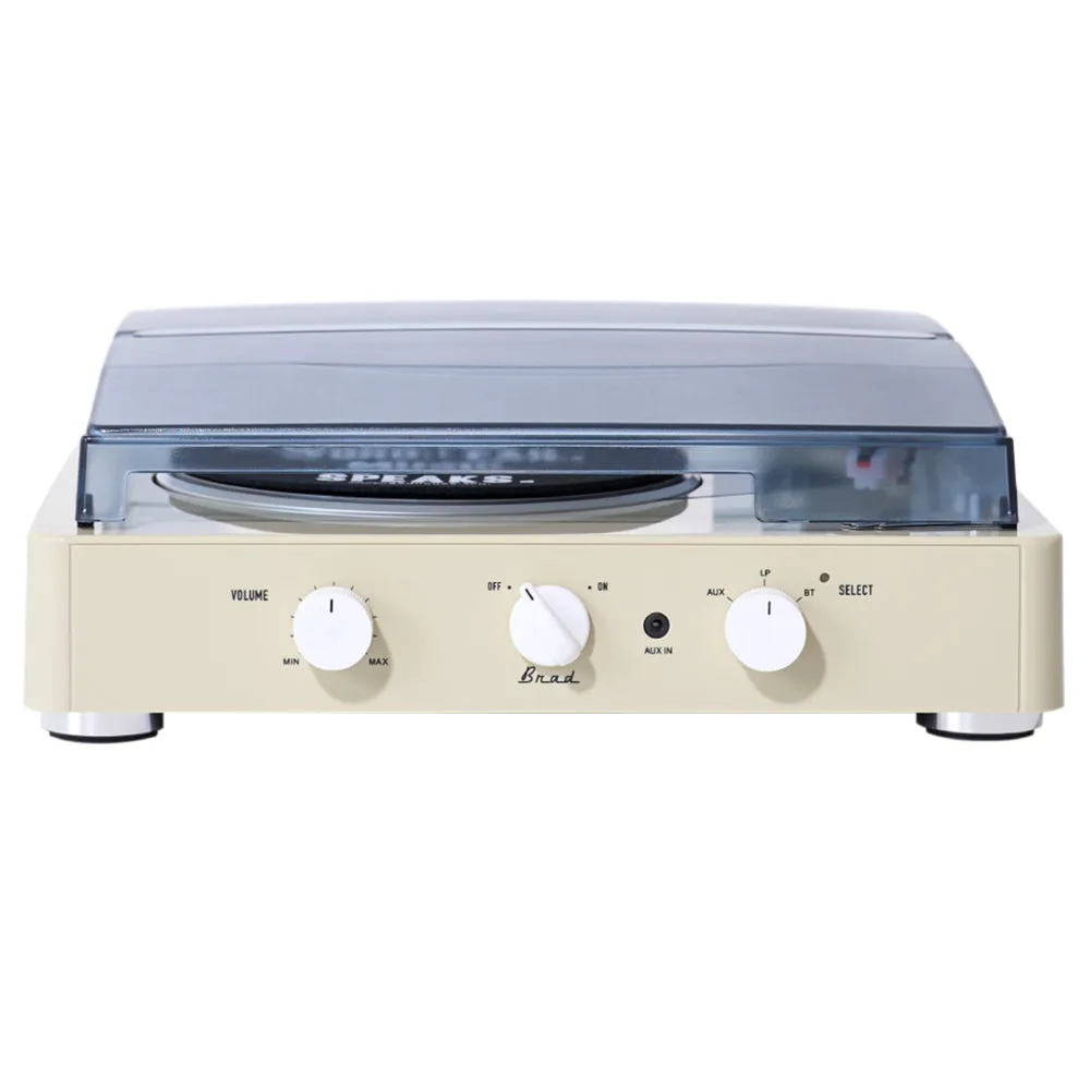 Gadhouse Brad MKII Record Player - Ivory   Bundled Crosley Record Storage Display Stand