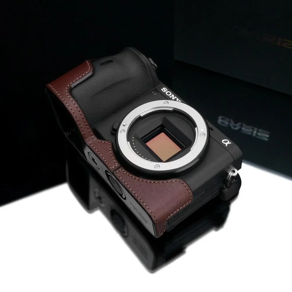 Gariz Brown XS-CHA6600BR Genuine Leather Half Case for Sony A6600