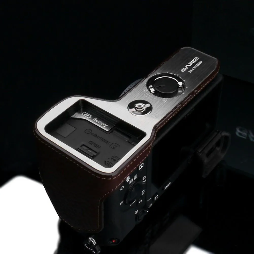 Gariz Brown XS-CHA6600BR Genuine Leather Half Case for Sony A6600