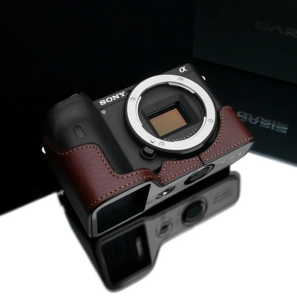 Gariz Brown XS-CHA6600BR Genuine Leather Half Case for Sony A6600