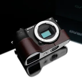 Gariz XS-CHA6500BR Genuine Leather Camera Half Case Brown for Sony A6500