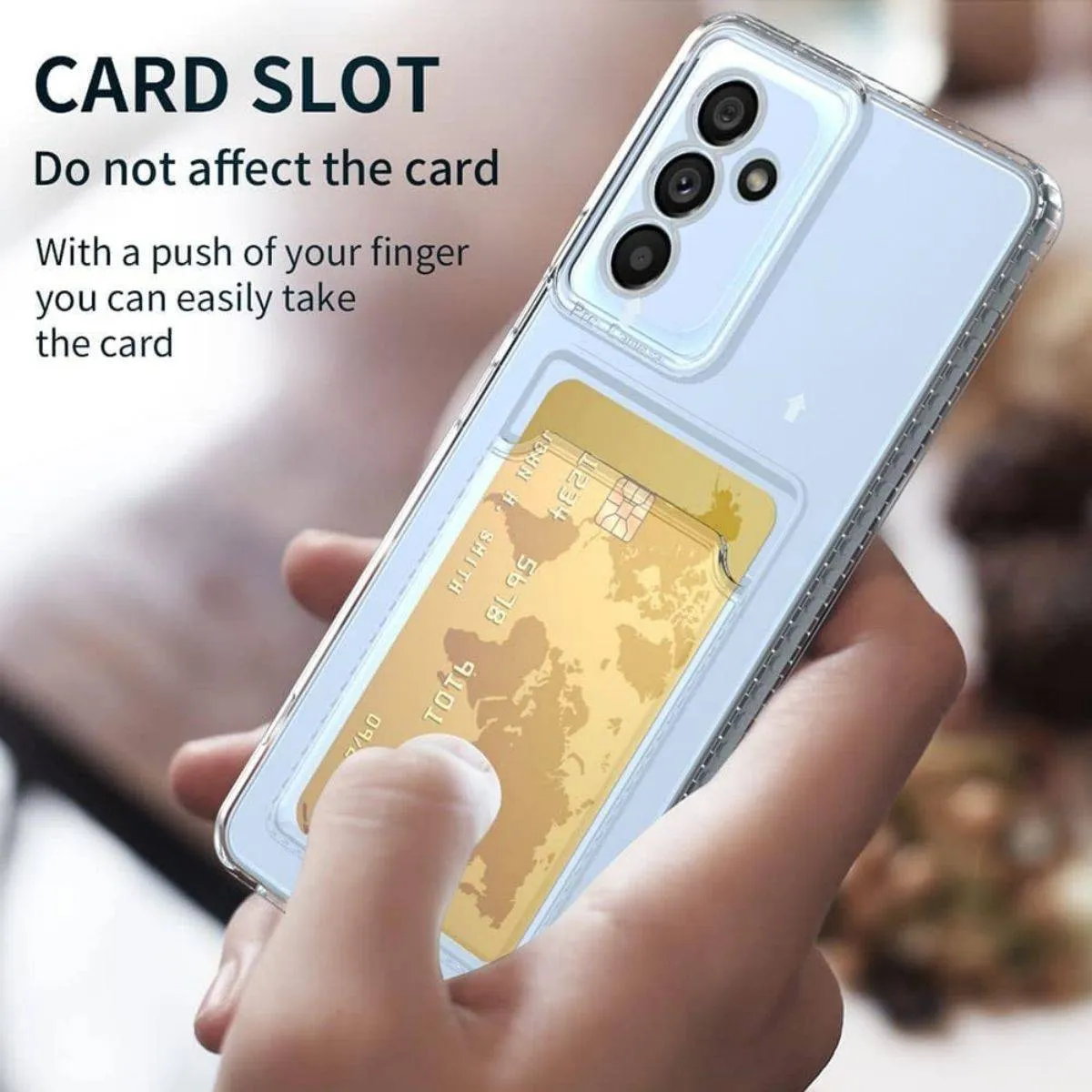 Gel Card Series Samsung Clear Case with Card Holder