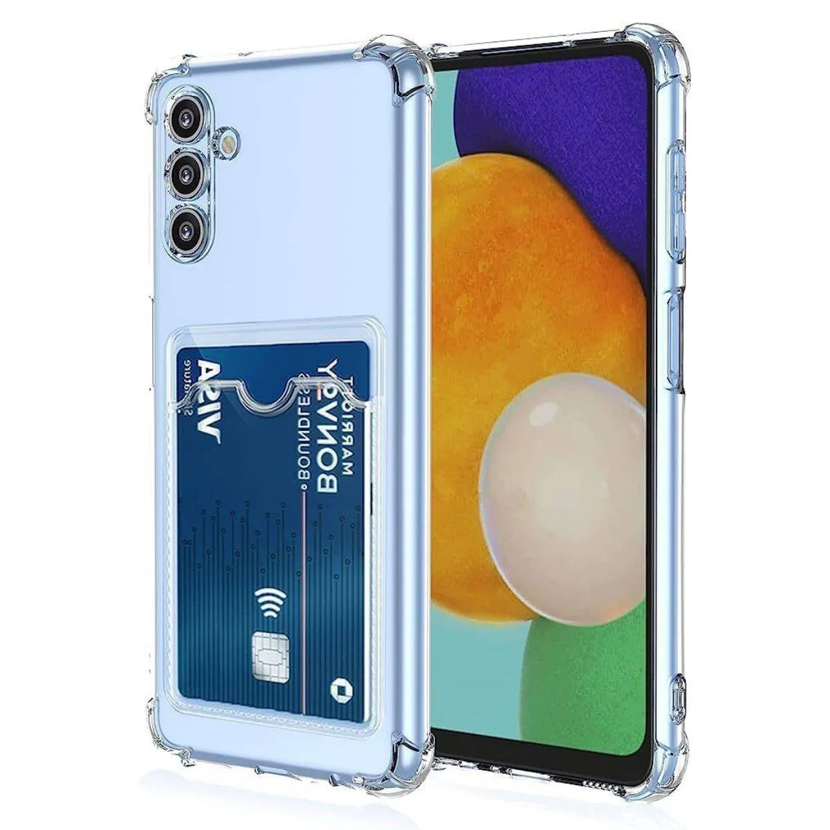 Gel Card Series Samsung Clear Case with Card Holder