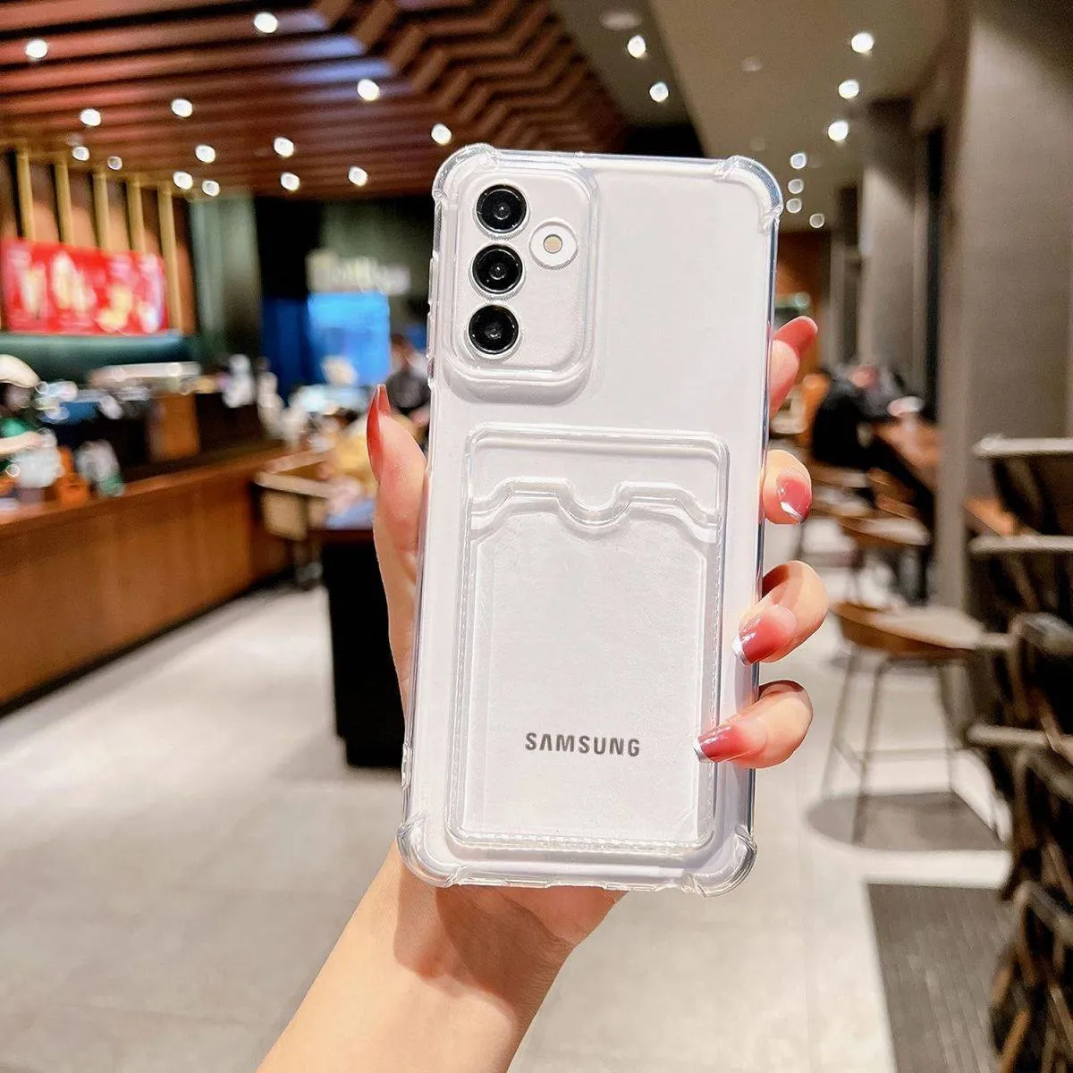 Gel Card Series Samsung Clear Case with Card Holder