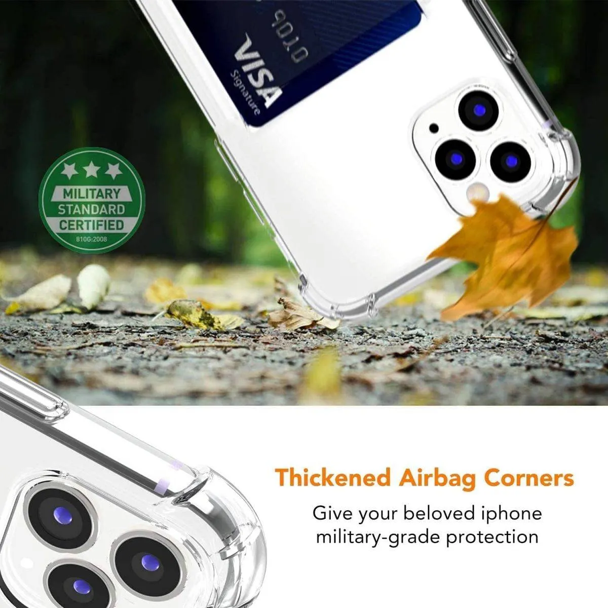 Gel Card Series Samsung Clear Case with Card Holder