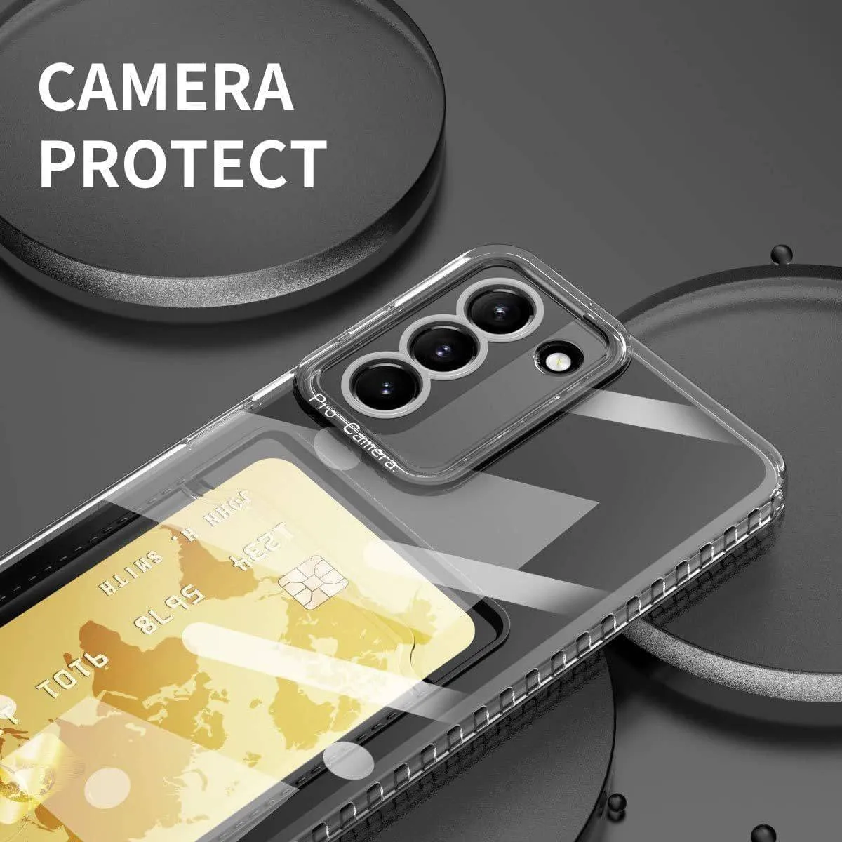 Gel Card Series Samsung Clear Case with Card Holder