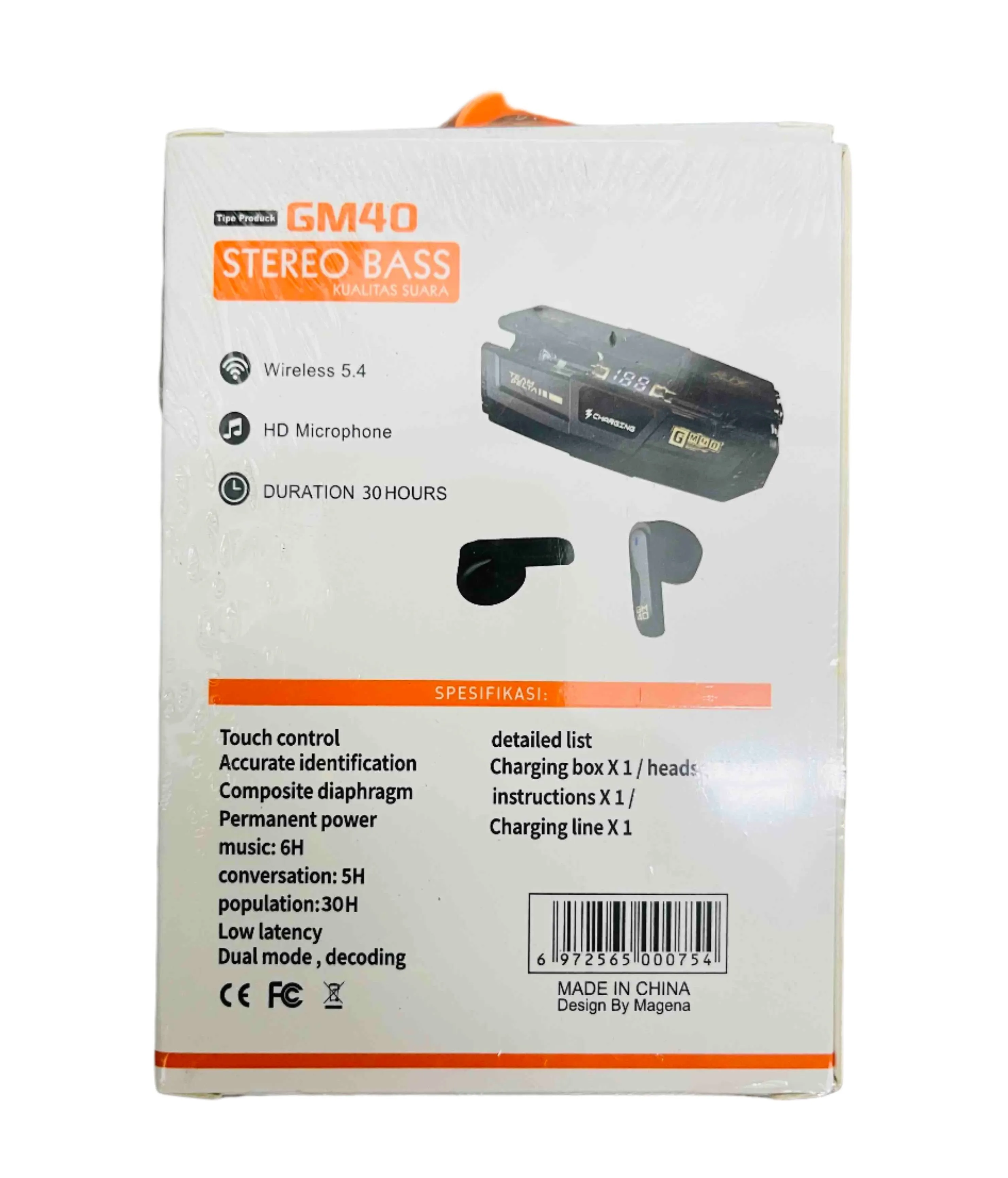 GM40 Stereo Bass Wireless Gamer Earphones