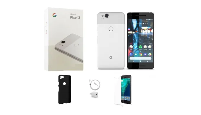 Google Pixel 2 64GB Factory Unlocked Bundle (Refurbished) - Ships Quick!