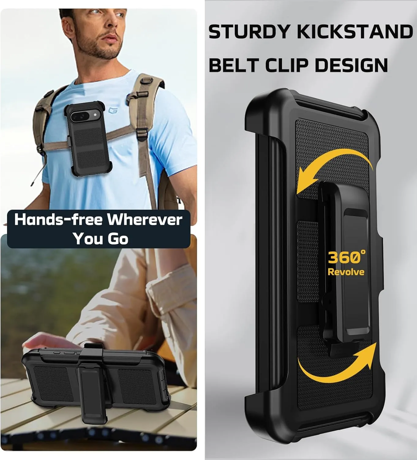 Google Pixel 9 Pro Case Heavy Duty Military Drop Protection Shockproof Phone Case Wine
