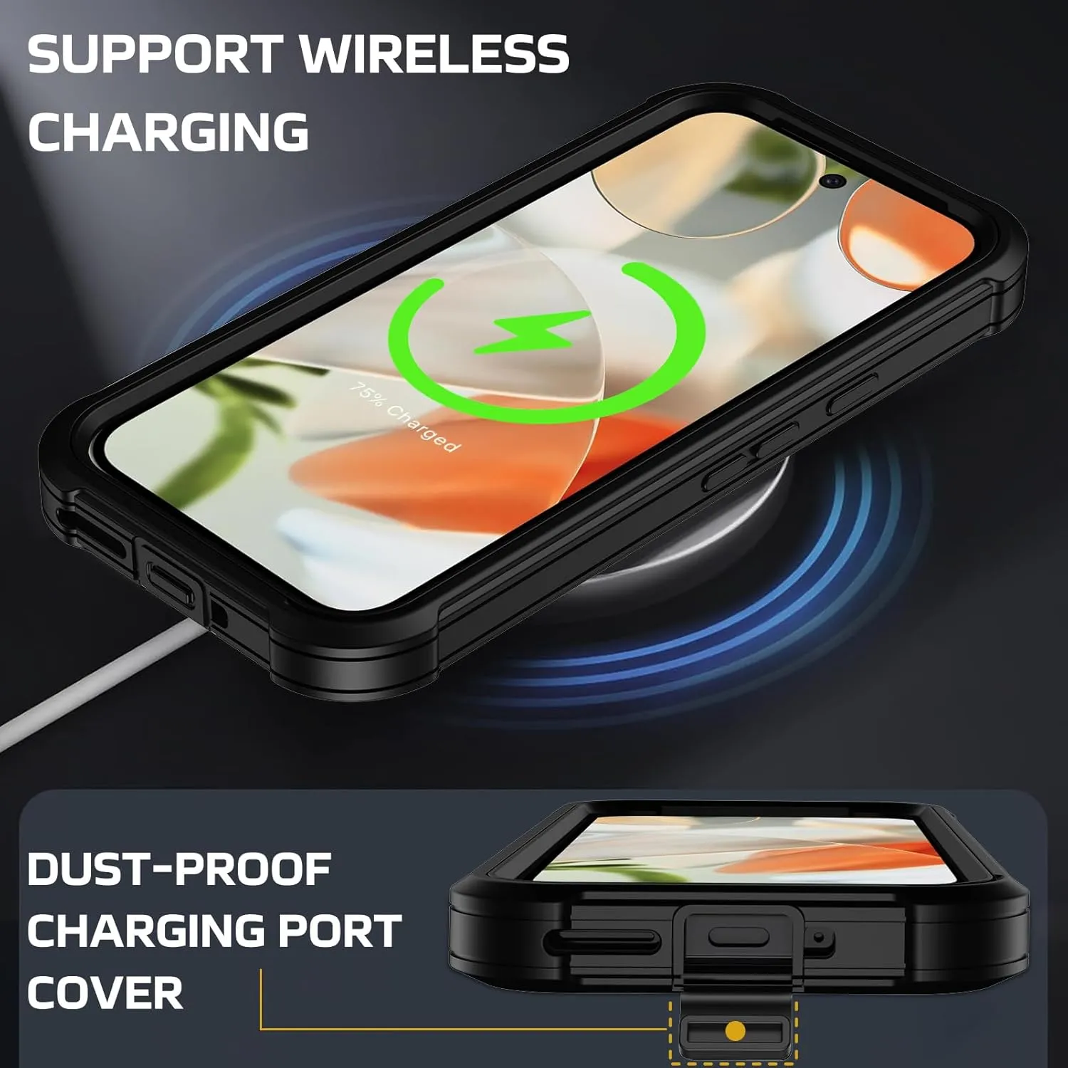Google Pixel 9 Pro Case Heavy Duty Military Drop Protection Shockproof Phone Case Wine