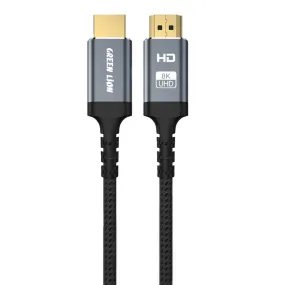Green Lion 8K HDMI Cable 2M – Ultra HD, HDR, VRR, 7.1 Surround Sound, High-Speed Braided Cable