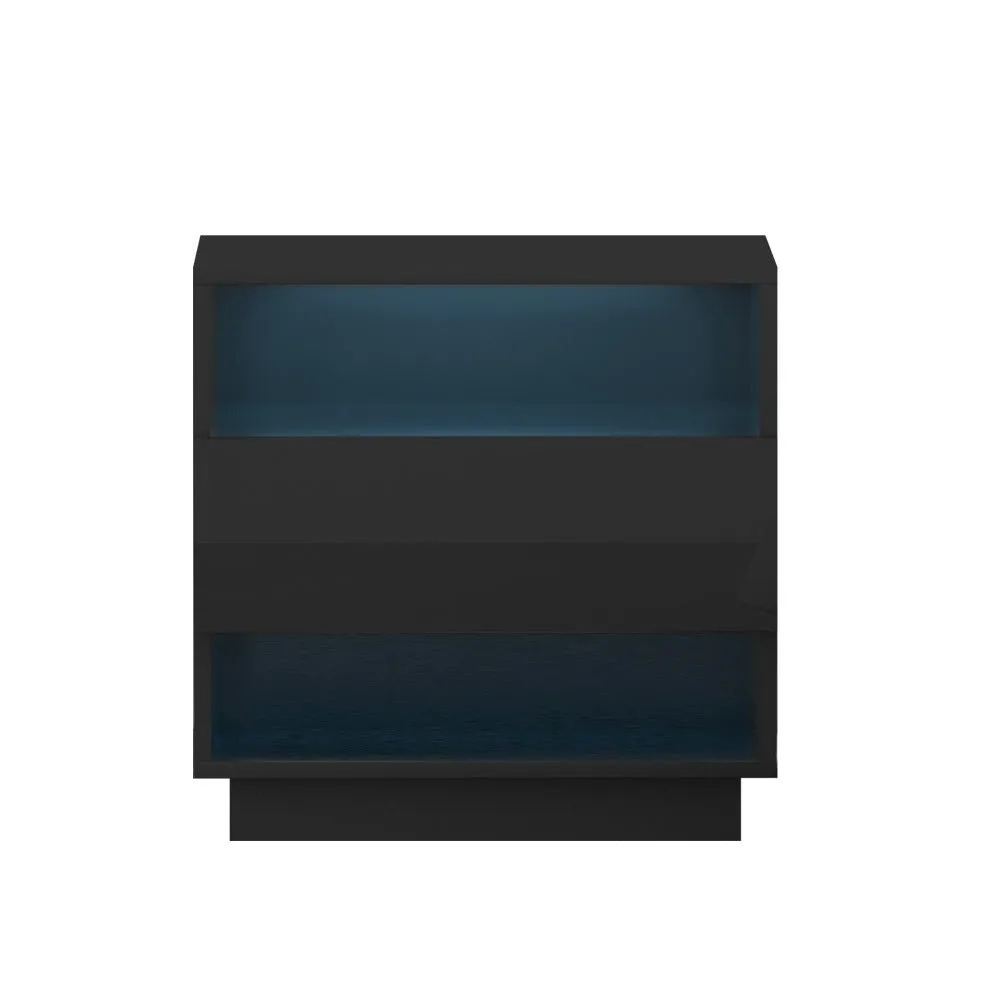 Hana LED Bedside Table - Black