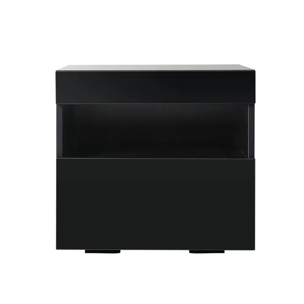 Heres LED Bedside Table - Black