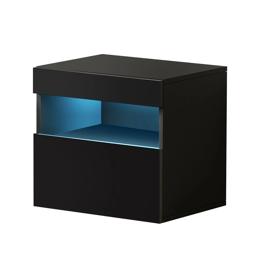 Heres LED Bedside Table - Black
