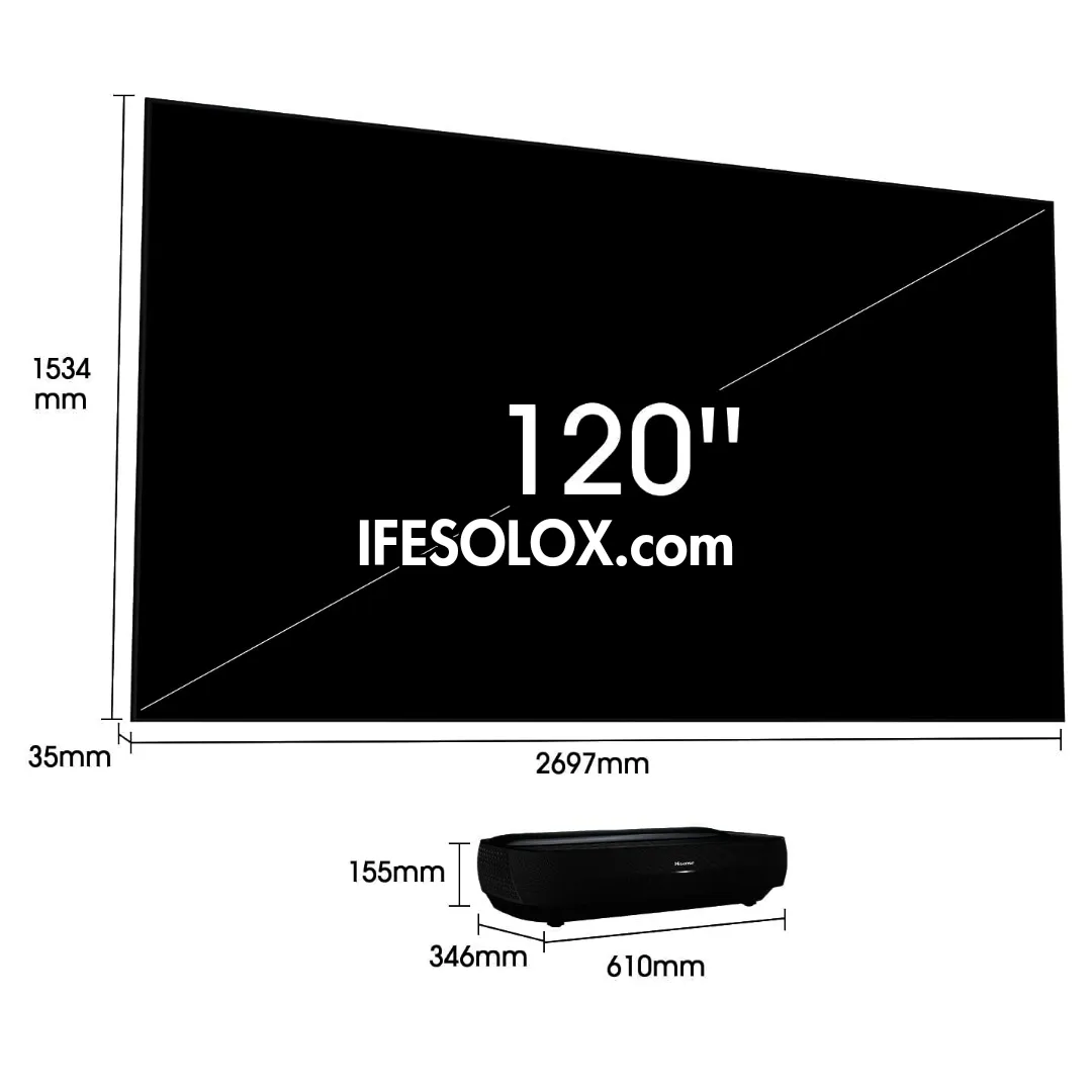 Hisense 120 inch L9 Series 4K UHD Laser TV   Built-in Bluetooth, WiFi, Alexa, Google Assistant - Brand New