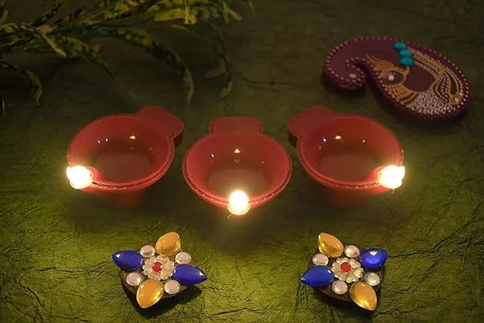 HKJ House Battery Operated Water Sensor Floating Candles LED Flameless Tealight Candles (9)