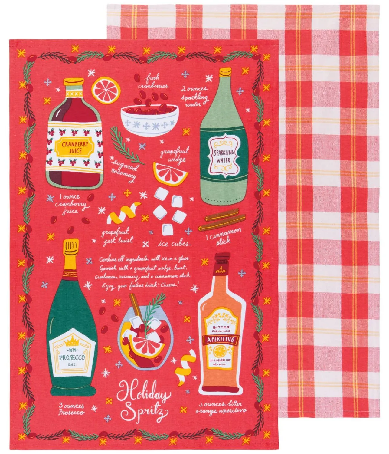 Holiday Spirits  Dishtowels Set of 2