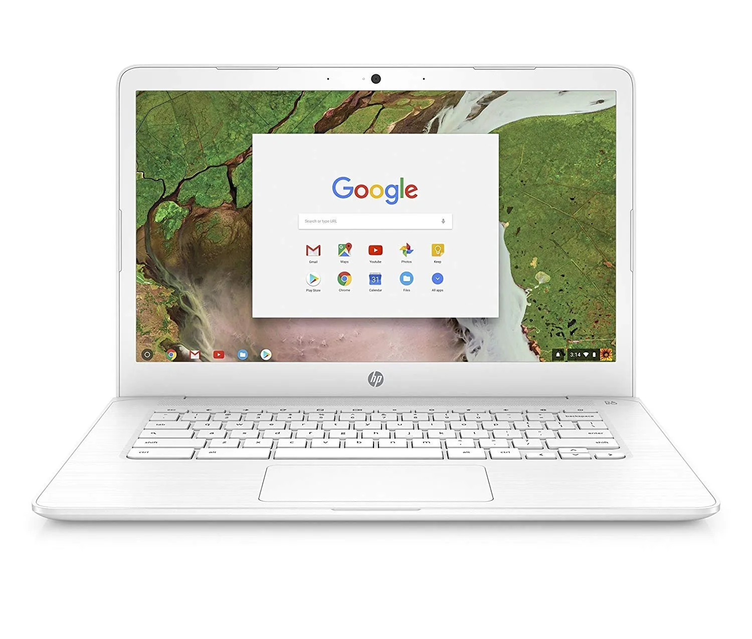 HP Chromebook 14-ca053cl 14" Full-HD Anti-Glare Display: Intel Celeron N3350 4GB/32GB eMMC WiFi BT Cam Chrome OS (Snow White) (Renewed)