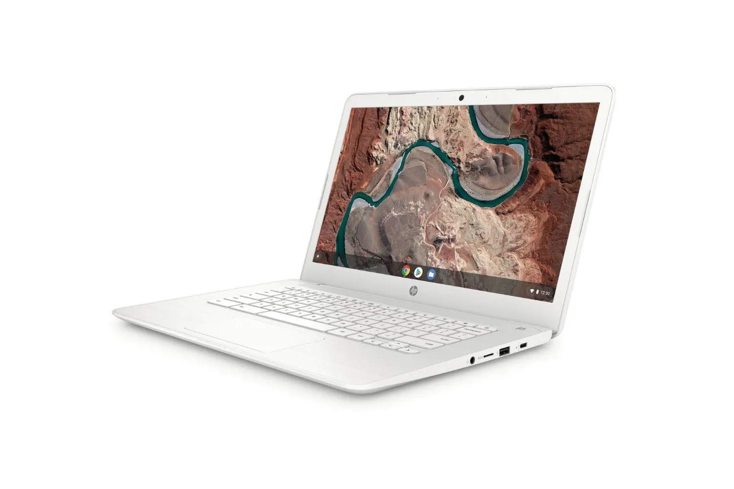 HP Chromebook 14-ca053cl 14" Full-HD Anti-Glare Display: Intel Celeron N3350 4GB/32GB eMMC WiFi BT Cam Chrome OS (Snow White) (Renewed)