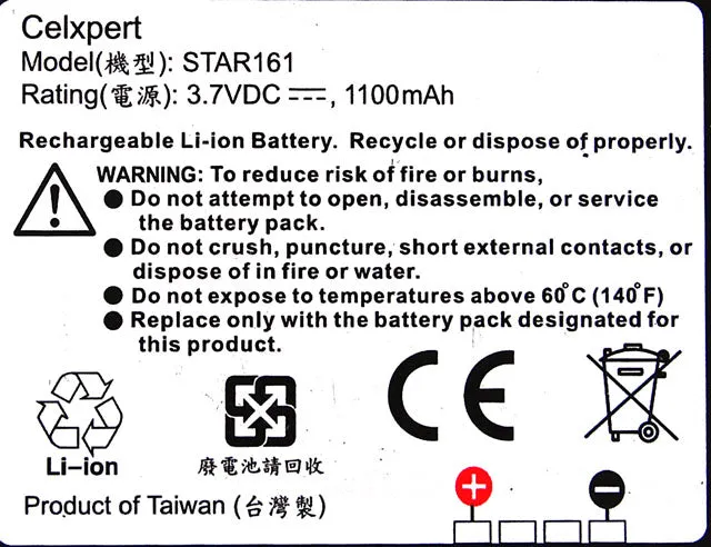 HTC STAR161 OEM 1100mAH BATTERY 35H00063-04M