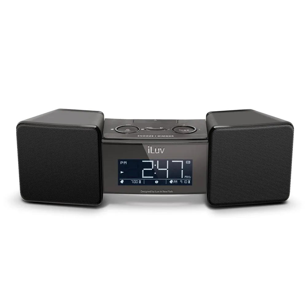 iLuv VibroBlue Bluetooth Wireless Speaker with Dual Alarm Clock and Shaker