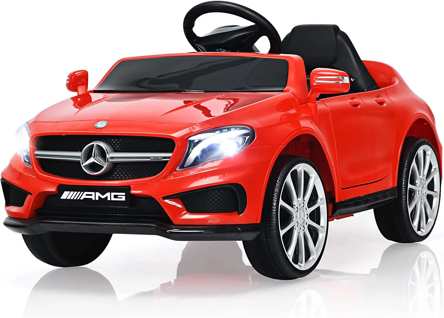 INFANS 12V Electric Kids Ride on Car, Licensed Mercedes Benz GLA45 Toy Car, Battery Powered Toy Vehicle