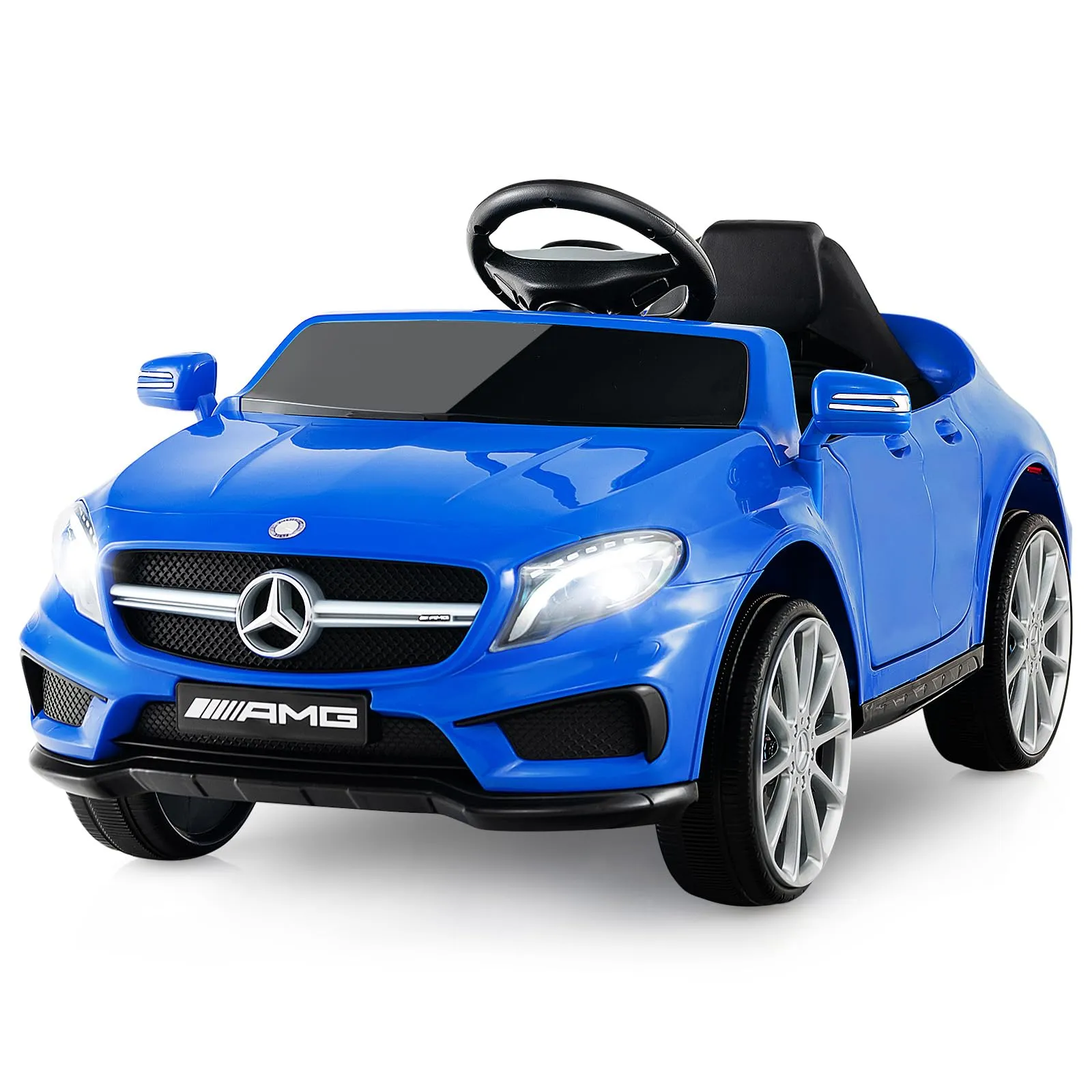 INFANS 12V Electric Kids Ride on Car, Licensed Mercedes Benz GLA45 Toy Car, Battery Powered Toy Vehicle