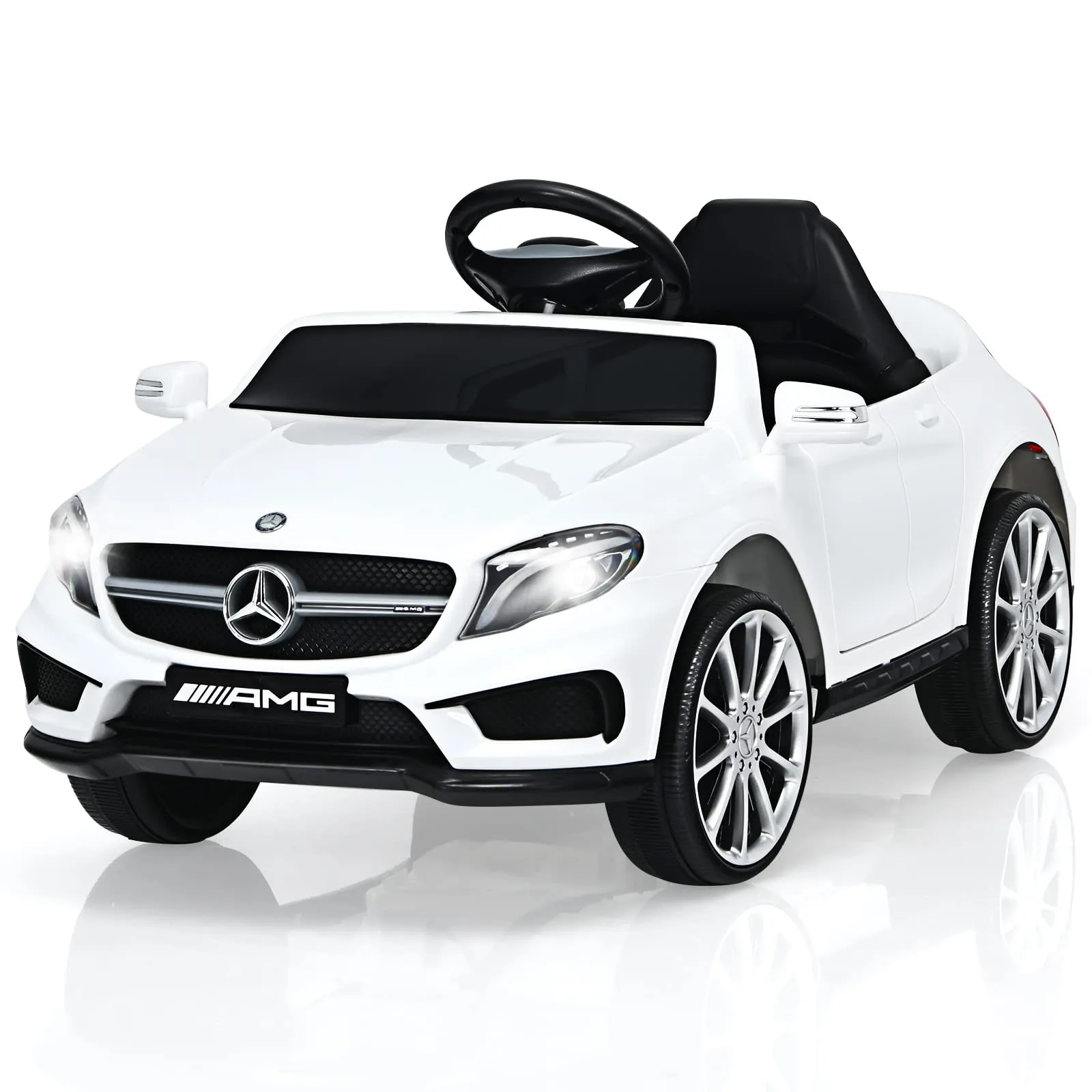 INFANS 12V Electric Kids Ride on Car, Licensed Mercedes Benz GLA45 Toy Car, Battery Powered Toy Vehicle