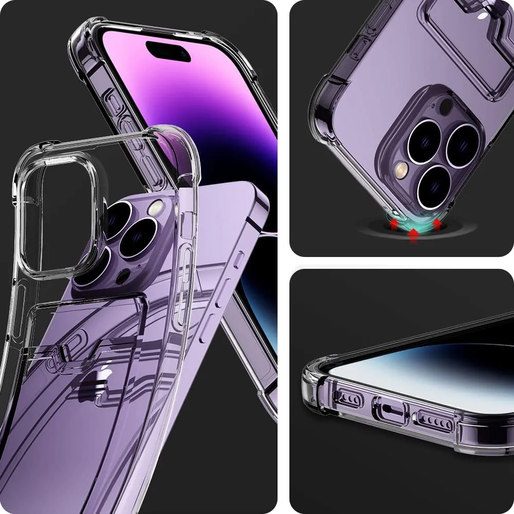iPhone 14 Pro Case, Casevasn Back Card Holder Slot Wallet Cover Protective Clear Case