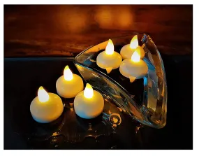 JENICO WORLD Plastic Floating Light Diya Led Light Diya Water Sensor Diwali ganpati Purpose Floating Candles Waterproof Floating Candles Party Decorations Water Activated Sensor (Pack of 30)