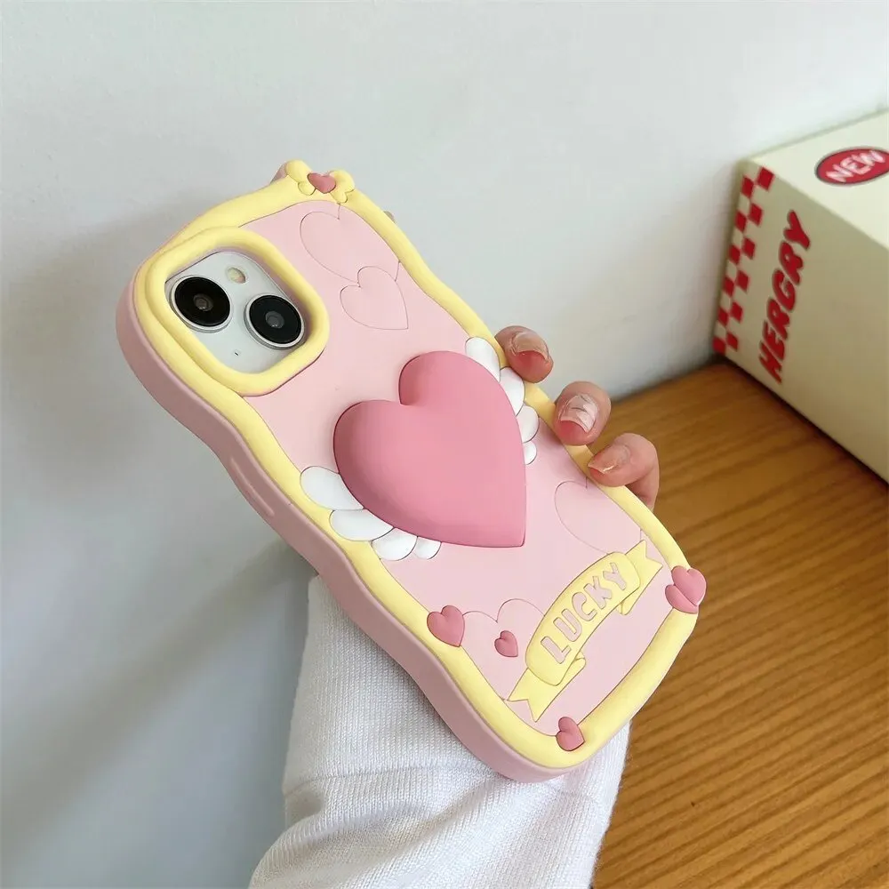 Kawaii Love Heart iPhone Case with Bracelet