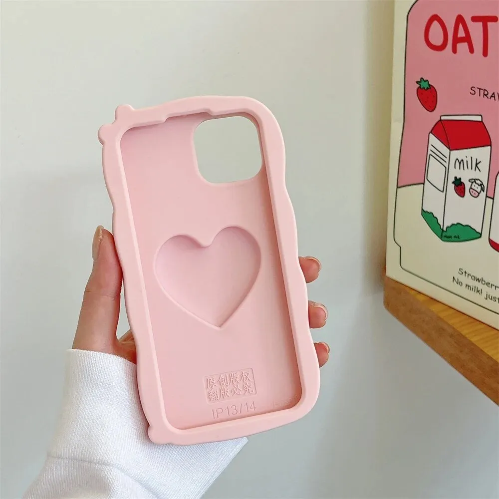 Kawaii Love Heart iPhone Case with Bracelet