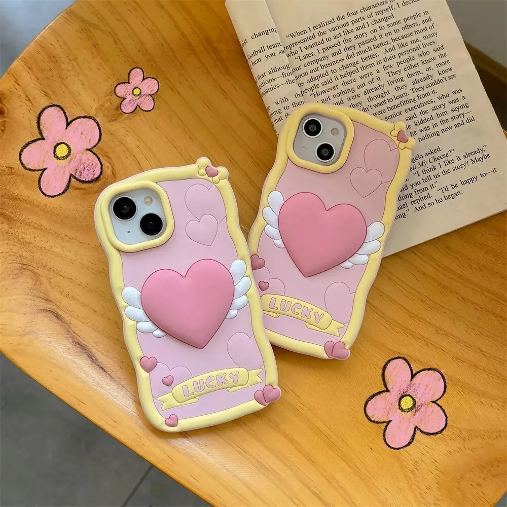 Kawaii Love Heart iPhone Case with Bracelet