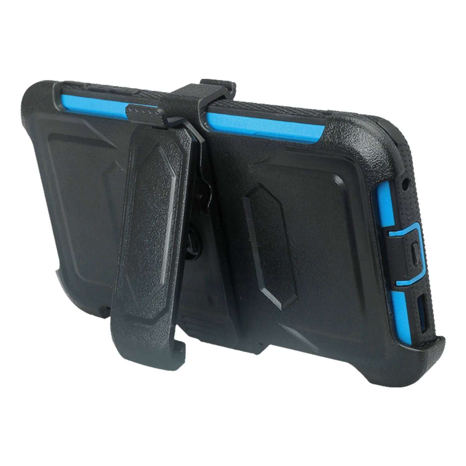 LG V30 Case, V30 Plus, Triple Protection [ Built in Screen Protector ] Heavy Duty Holster Shell Combo Clip Cover - Blue