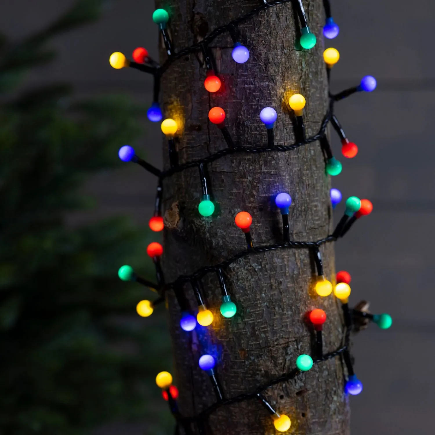 Lumineo 11m Multi-Coloured Twinkle Effect Outdoor LED Cherry Lights