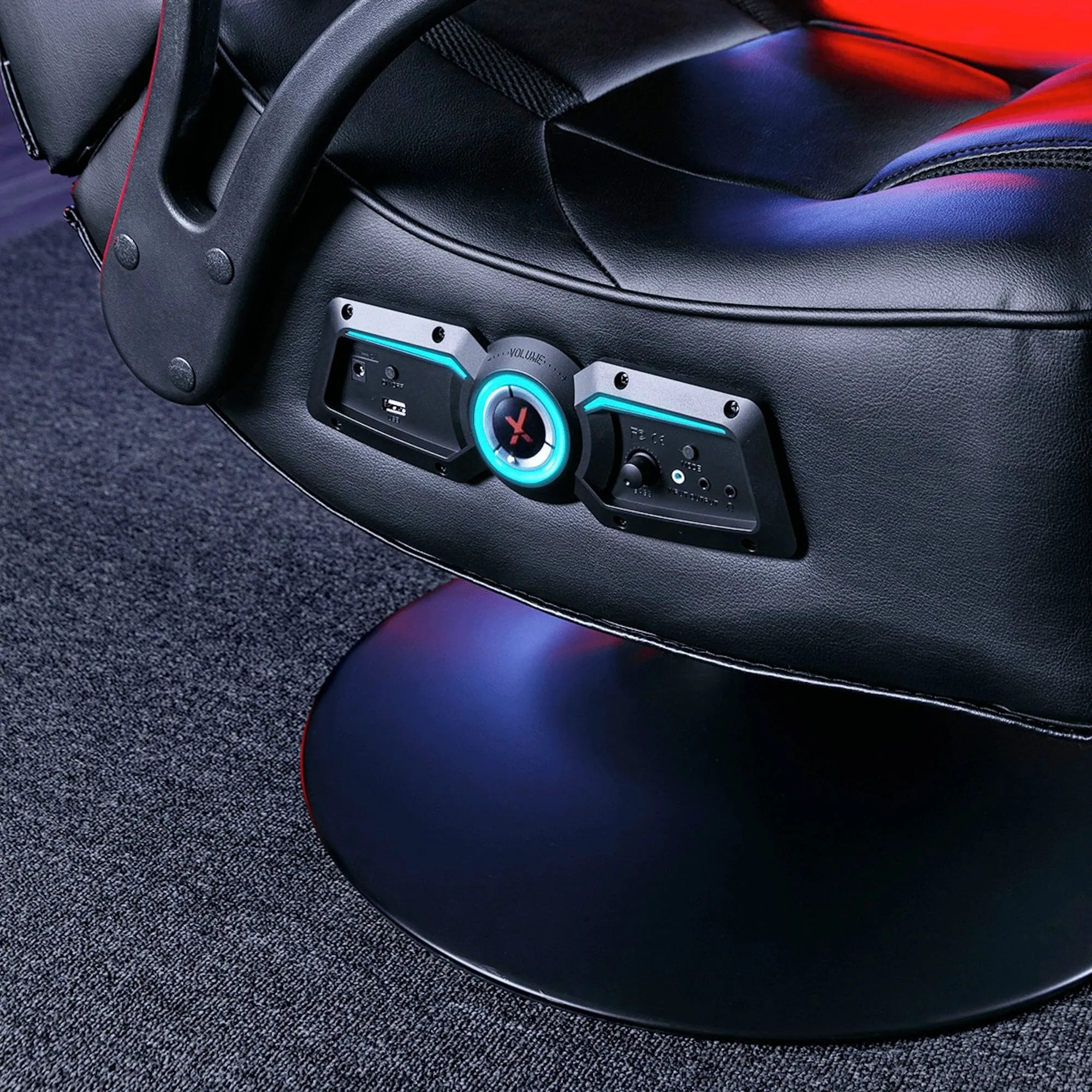 Mammoth 2.1 Bluetooth Pedestal Gaming Chair, Black