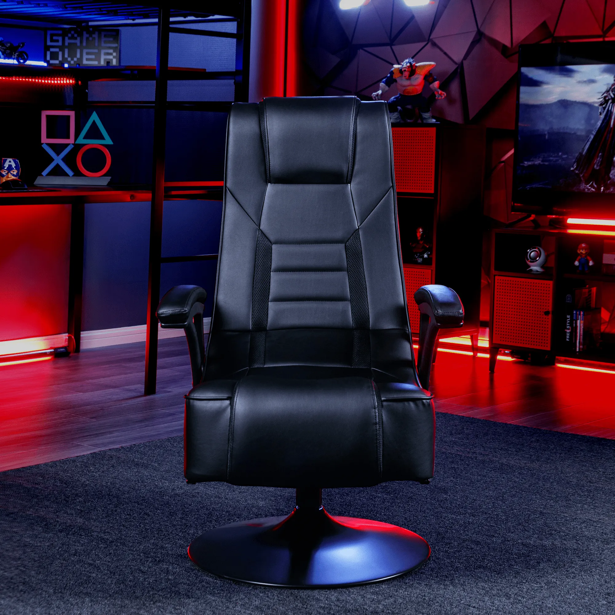 Mammoth 2.1 Bluetooth Pedestal Gaming Chair, Black