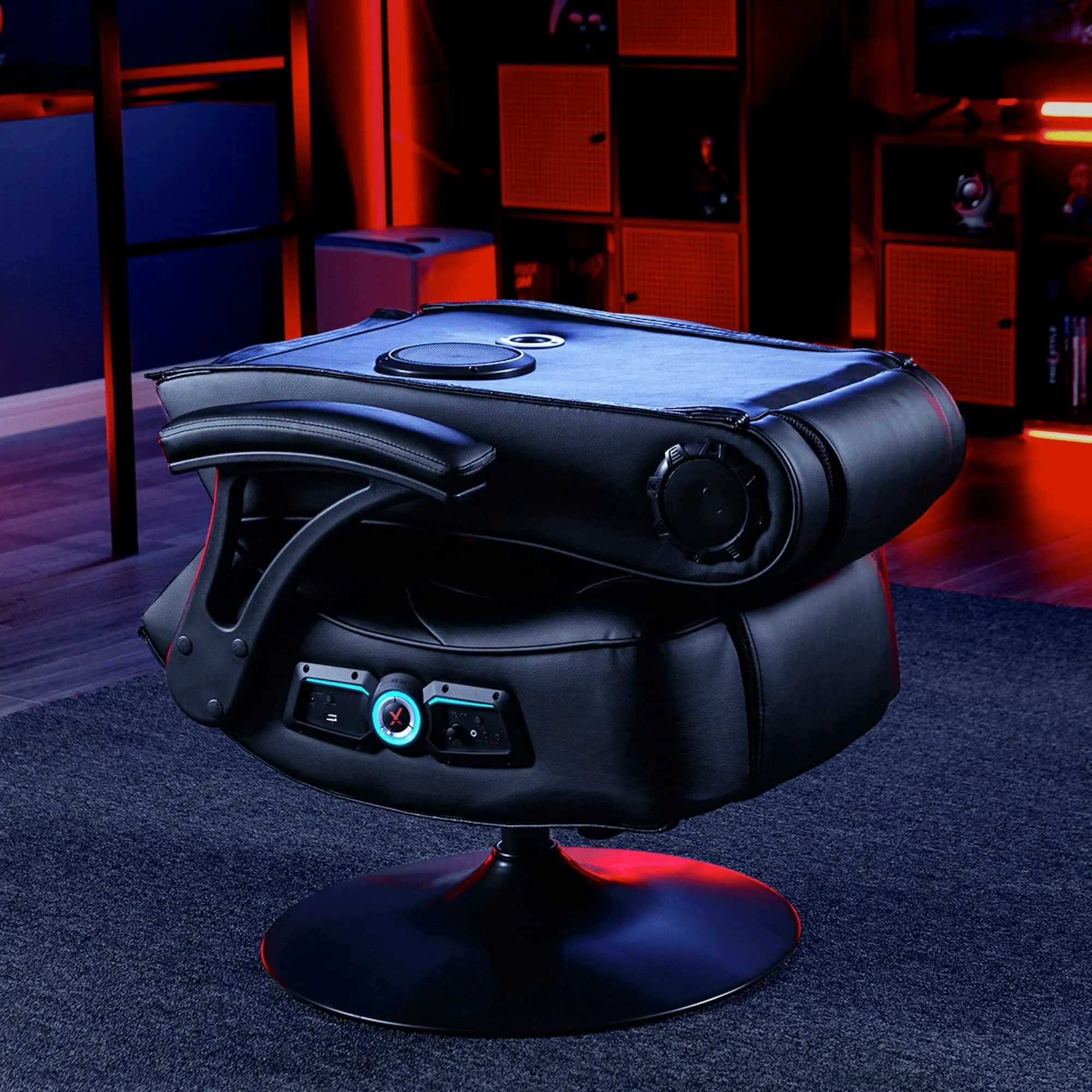 Mammoth 2.1 Bluetooth Pedestal Gaming Chair, Black