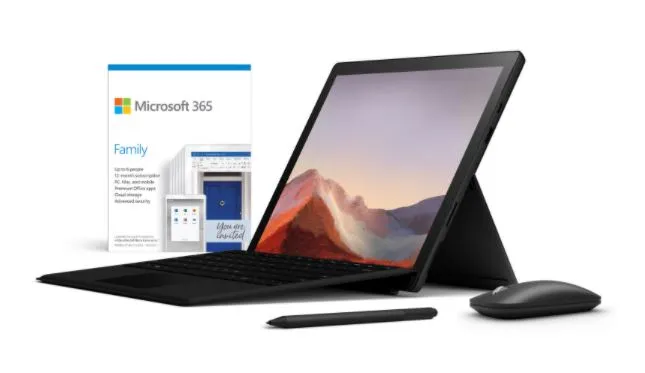 Microsoft Surface Pro 7 Tablet - 12.3" - Intel Core i7 1 16GB Memory - 256GB Solid State Drive - Matte Black - Bundle