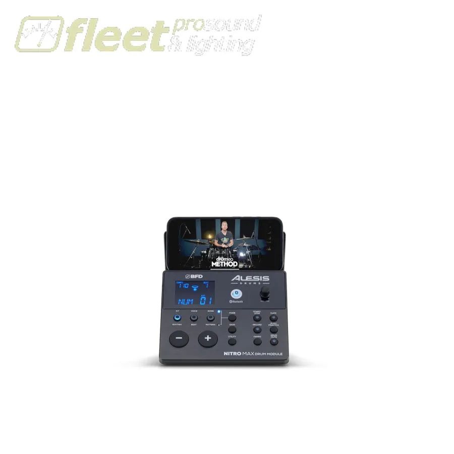 NITRO MAX KIT Eight Piece Electronic Drum Kit with Mesh Heads and Bluetooth