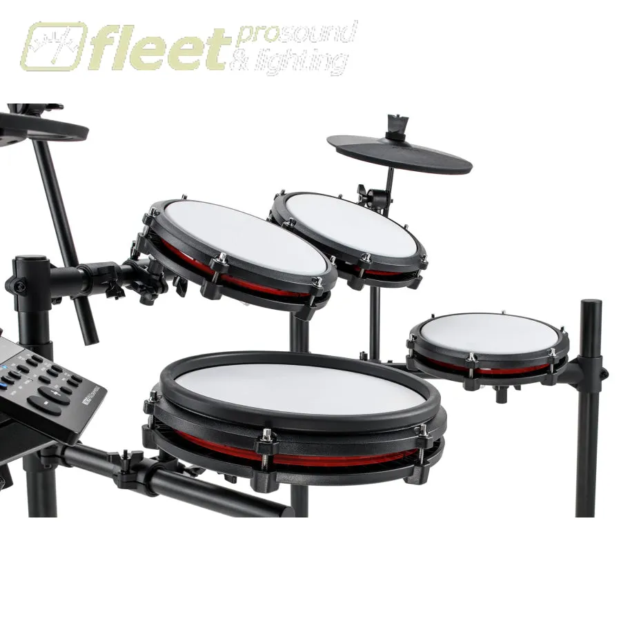 NITRO MAX KIT Eight Piece Electronic Drum Kit with Mesh Heads and Bluetooth