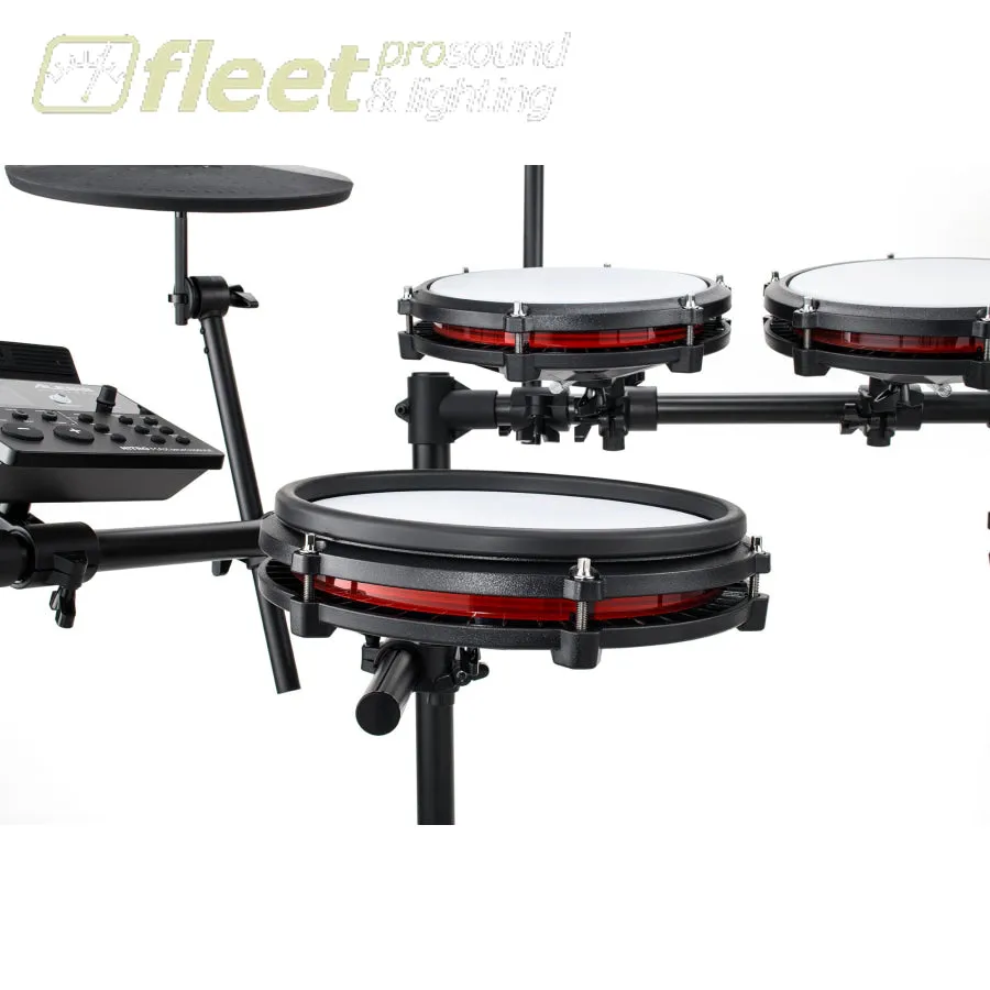 NITRO MAX KIT Eight Piece Electronic Drum Kit with Mesh Heads and Bluetooth