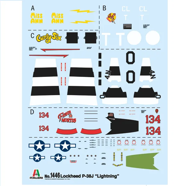 P-38J Lightning - 1:72 - Italeri - 1446