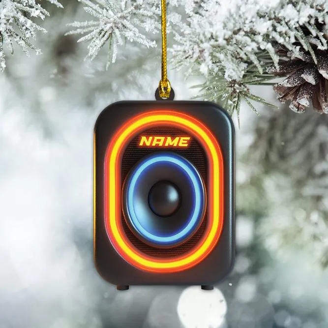 Personalized Music Speakers Ornament, Speakers Christmas Ornament, Speakers Hanging Ornament, Speakers Ornament Holiday Decor HAOR0611