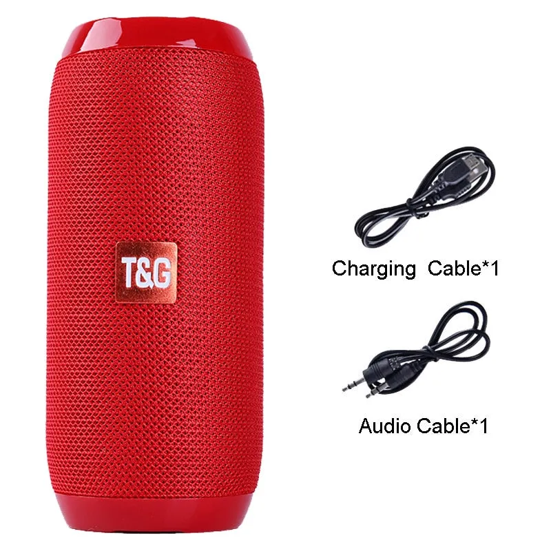 Portable Bluetooth Speaker 20w Wireless Bass Column Waterproof Outdoor USB Speakers AUX  Subwoofer