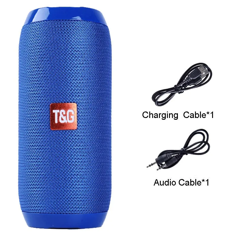 Portable Bluetooth Speaker 20w Wireless Bass Column Waterproof Outdoor USB Speakers AUX  Subwoofer