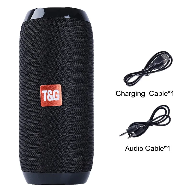 Portable Bluetooth Speaker 20w Wireless Bass Column Waterproof Outdoor USB Speakers AUX  Subwoofer