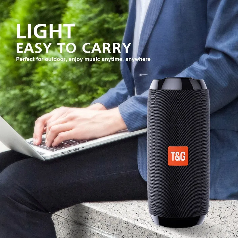 Portable Bluetooth Speaker 20w Wireless Bass Column Waterproof Outdoor USB Speakers AUX  Subwoofer
