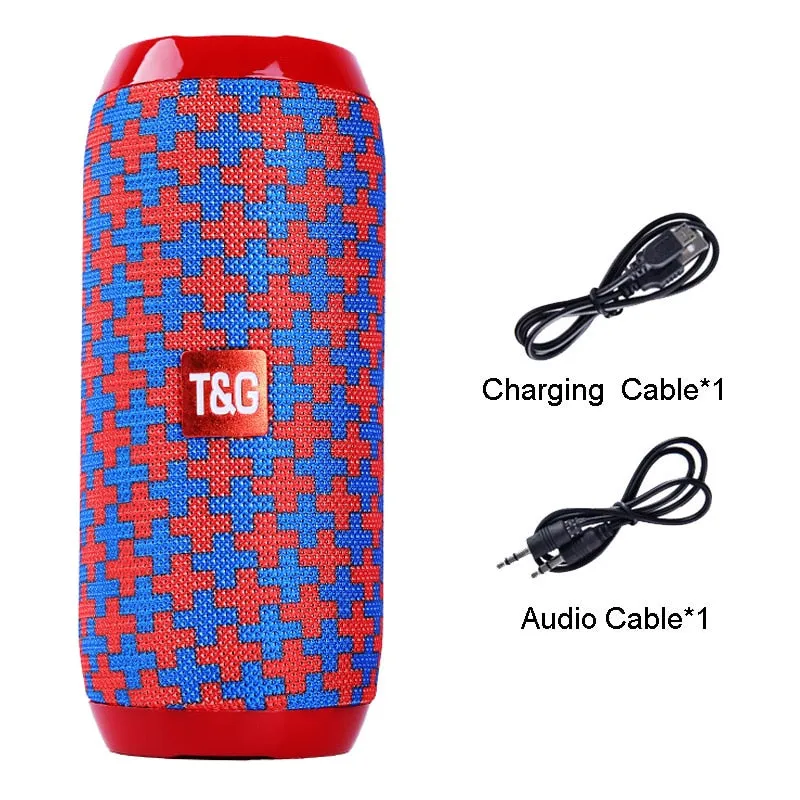 Portable Bluetooth Speaker 20w Wireless Bass Column Waterproof Outdoor USB Speakers AUX  Subwoofer