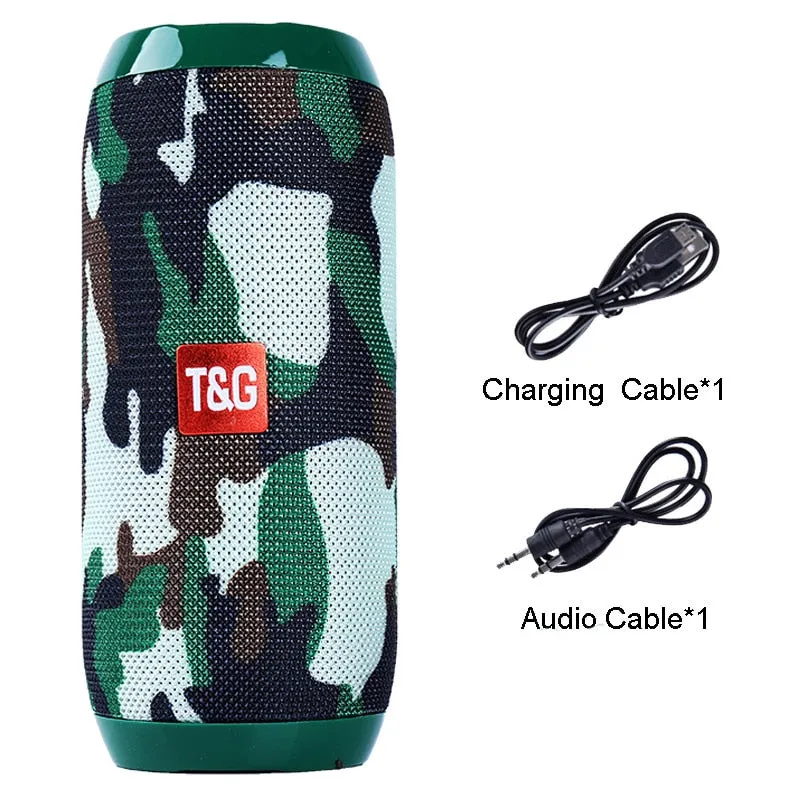Portable Bluetooth Speaker 20w Wireless Bass Column Waterproof Outdoor USB Speakers AUX  Subwoofer